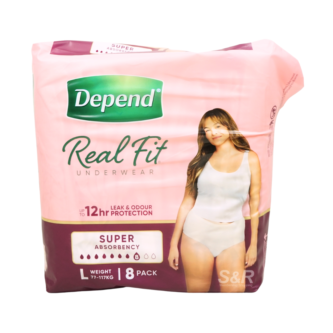 Depend Real Fit Large Adult Female Underwear 8s